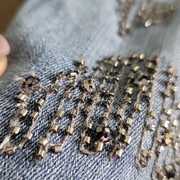 Lane BRYANT Mid Rise SuperStretch Skinny Bead Rhinestone Jeans - Picture 11 of 11